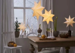 ABBE Batteridriven Träljusstake Båge 5L 32cm Vit