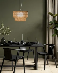 ABELONE Taklampa 47cm Svart/Amber