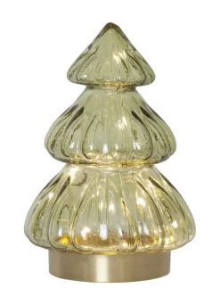 ABETE Glasdekoration Batteri 18cm Grön