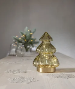 ABETE Glasdekoration Batteri 18cm Grön