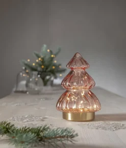 ABETE Glasdekoration Batteri 18cm Rosa