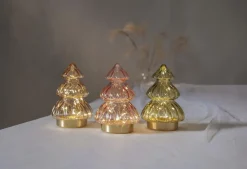 ABETE Glasdekoration Batteri 18cm Rosa