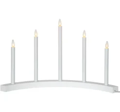 ACCENT Träljusstake 5L 36cm Vit