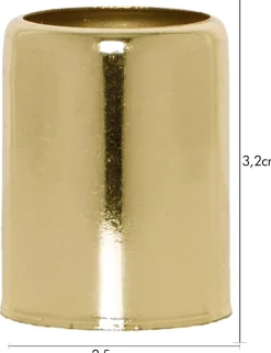 ACCESSORIZE Ljusmanschett 7-pack Mässinghylsa