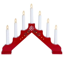 ADAM Träljusstake 38cm Röd