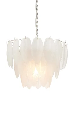 ADRIANA Taklampa 43cm Vit/Krom