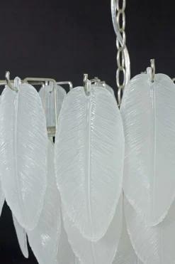 ADRIANA Taklampa 43cm Vit/Krom