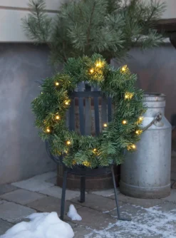 ALASKA Batteridriven Krans Sensor 38cm 20LED IP44 Grön