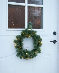 ALASKA Batteridriven Krans Sensor 38cm 20LED IP44 Grön