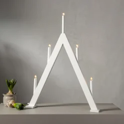 ALBO Ljusstake 5L 66cm Vit