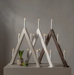 ALBO Ljusstake 5L 66cm Vit