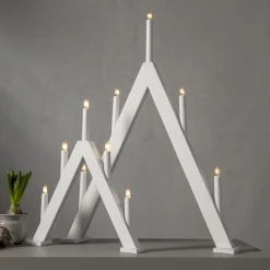 ALBO Ljusstake 5L 41cm Vit