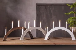 ALBO Träljusstake 5L 33cm Båge Brun