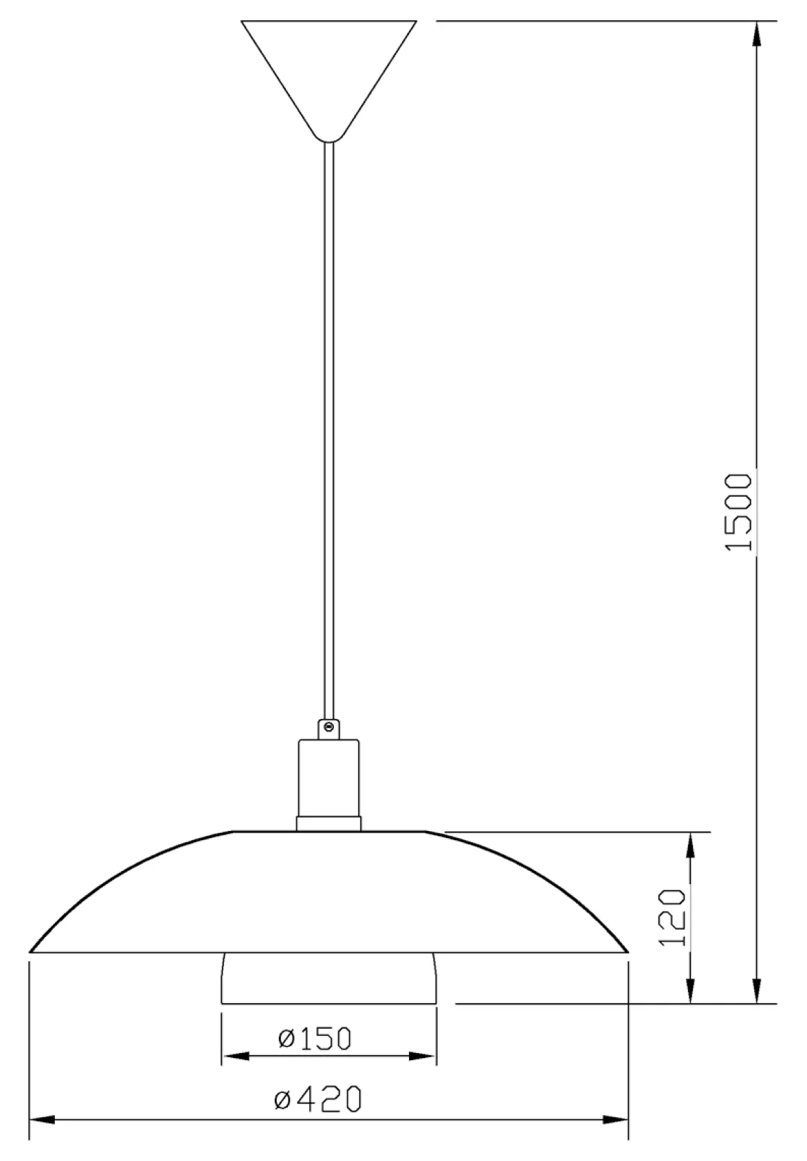 ALFA Taklampa 42cm Vit