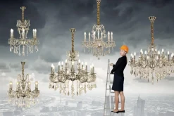 ALLINGTON Kristallkrona 15-Arm 86cm Antiksilver