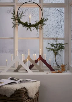 ALMA Träljusstake 33,5cm Beige