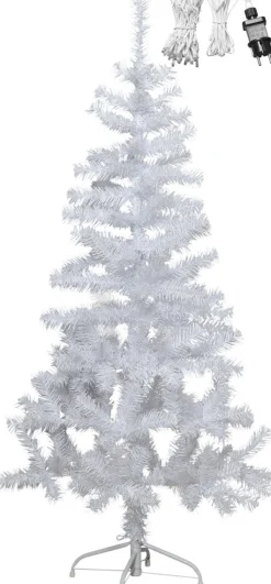 ALVIK Julgran 150cm 80LED Vitt/Vit IP44