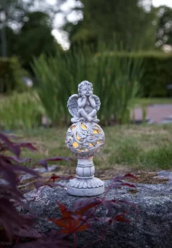 ANGEL Solcellsdekoration 27cm Beige IP44