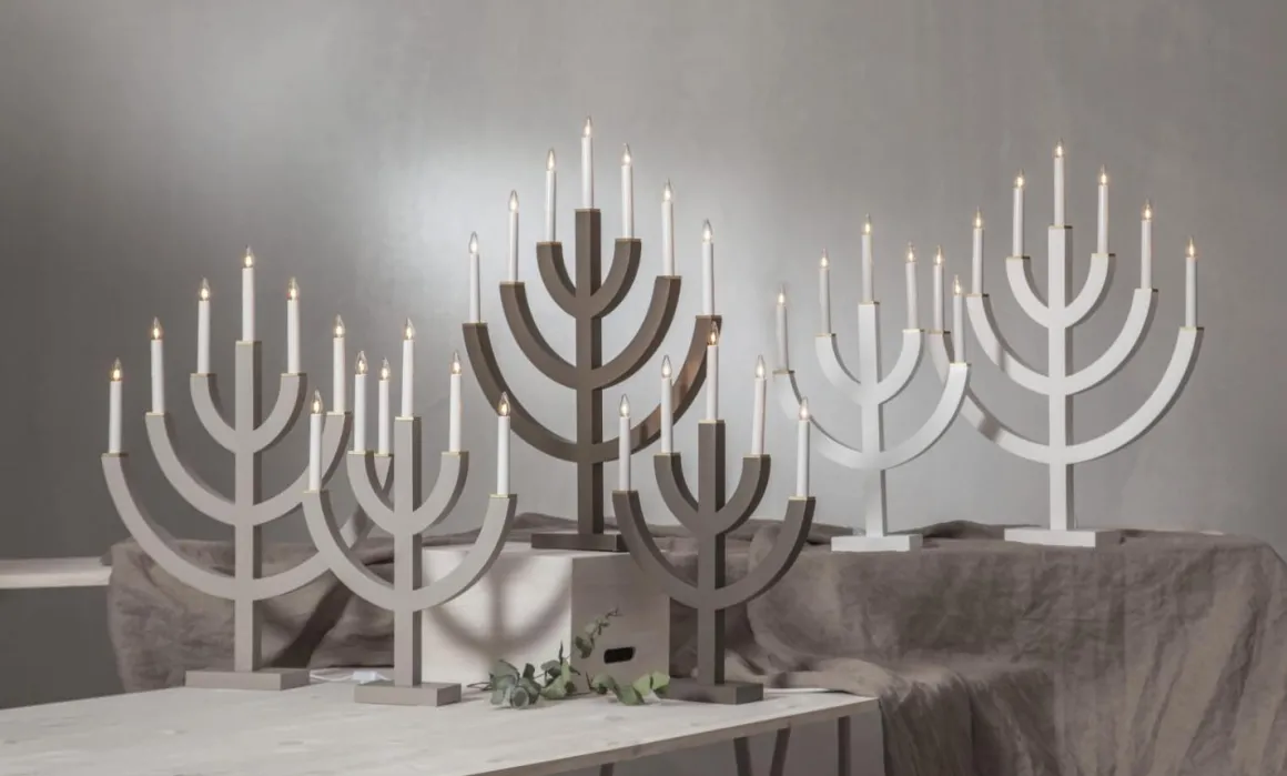 ANNO Ljusstake 5L 59cm Grå