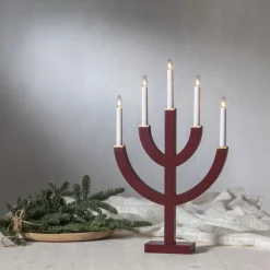 ANNO Ljusstake 5L 59cm Röd