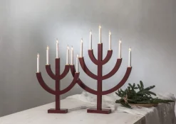 ANNO Ljusstake 5L 59cm Röd