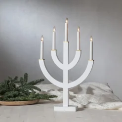 ANNO Ljusstake 5L 59cm Vit