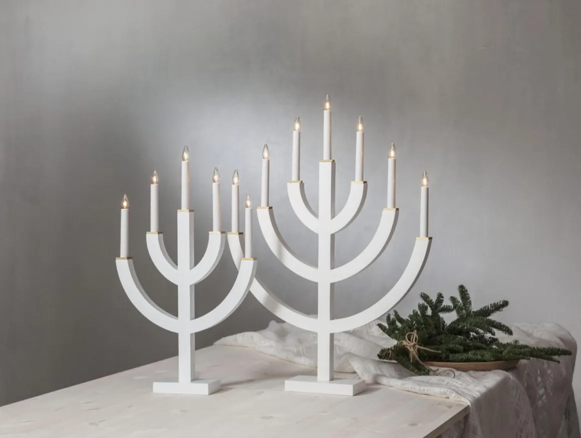 ANNO Ljusstake 5L 59cm Vit