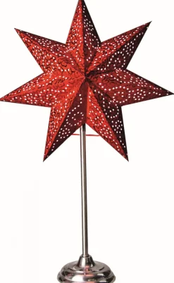 Antique Stjärna på fot Röd