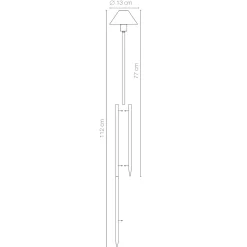 APOLLO FLEX Pollare 77cm Grå IP44