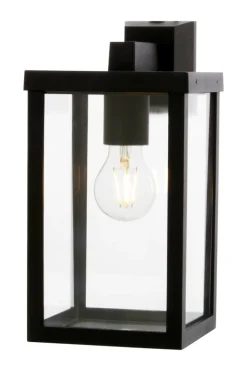 ARENDAL Vägglampa Ute 30,5cm Svart/Klar IP44