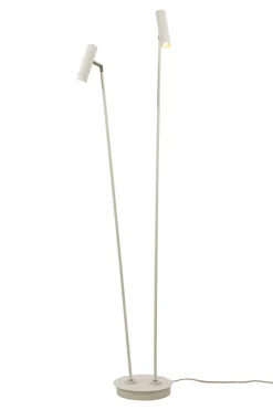 ARTIC Golvlampa LED Dubbel 137cm Vit/Krom