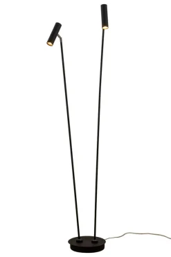 ARTIC Golvlampa LED Dubbel 137cm Svart/Krom