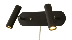 ARTIC Vägglampa LED Dubbel 30cm Svart/Krom