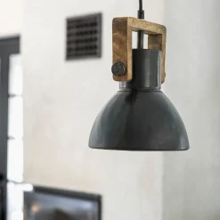 ASHBY SINGLE Tak/Fönsterlampa 19cm Pale Black Zink