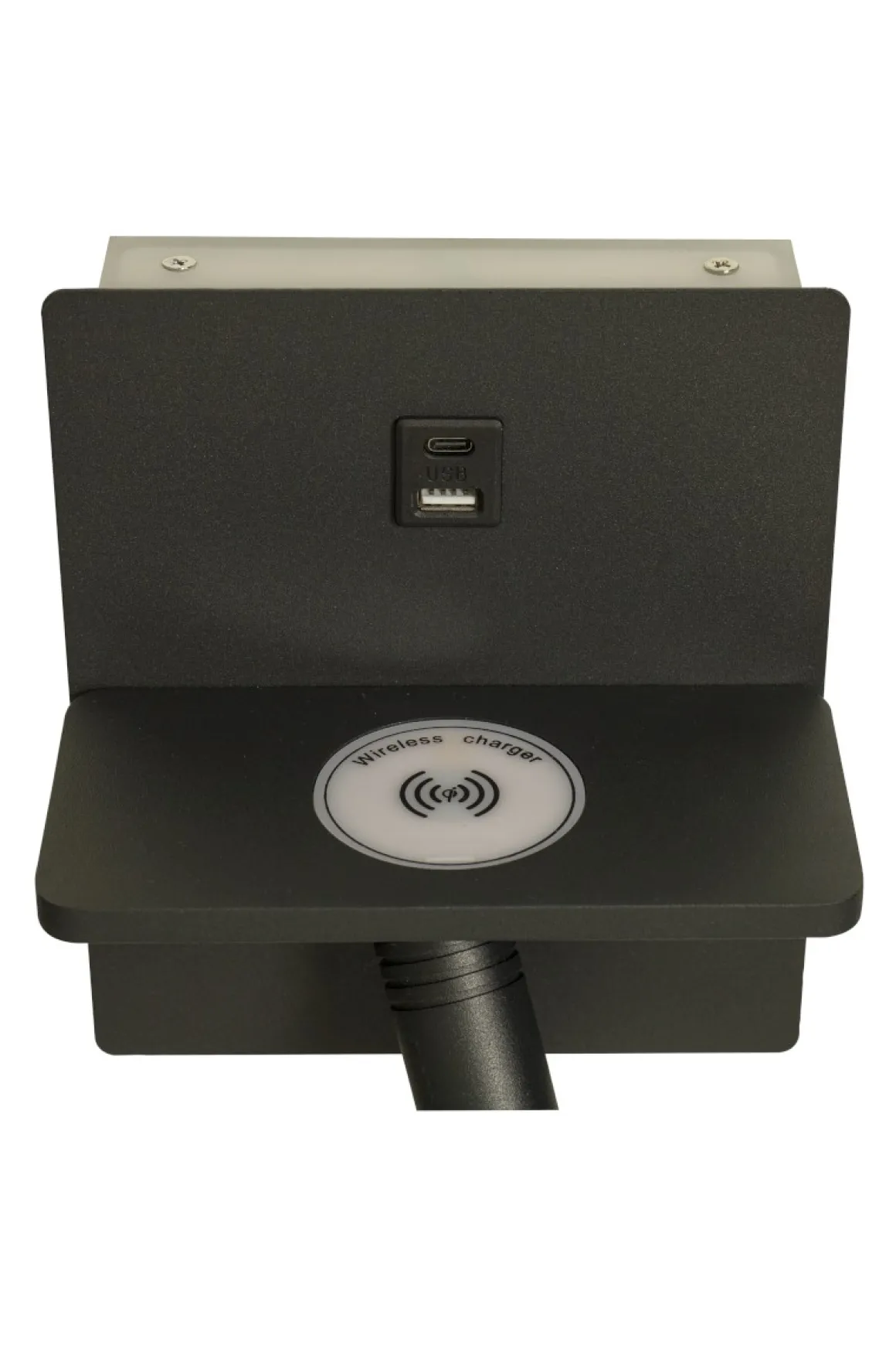 ASTOR Väggspot USB16cm Svart