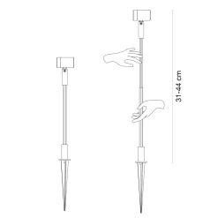 ASTRO Trädgårdsspot 31-44cm 12V Mörkgrå IP44