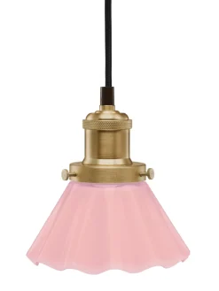 AUGUST Fönsterlampa Veckad 15cm Mässing/Rosa