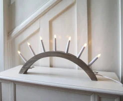 AURA Träljusstake 58cm Brun