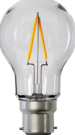 B22 Klot PC Cover 1W 2200K 80lm Klar LED-Lampa