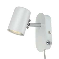 BALDER Vägglampa 14,5cm Vit/Krom