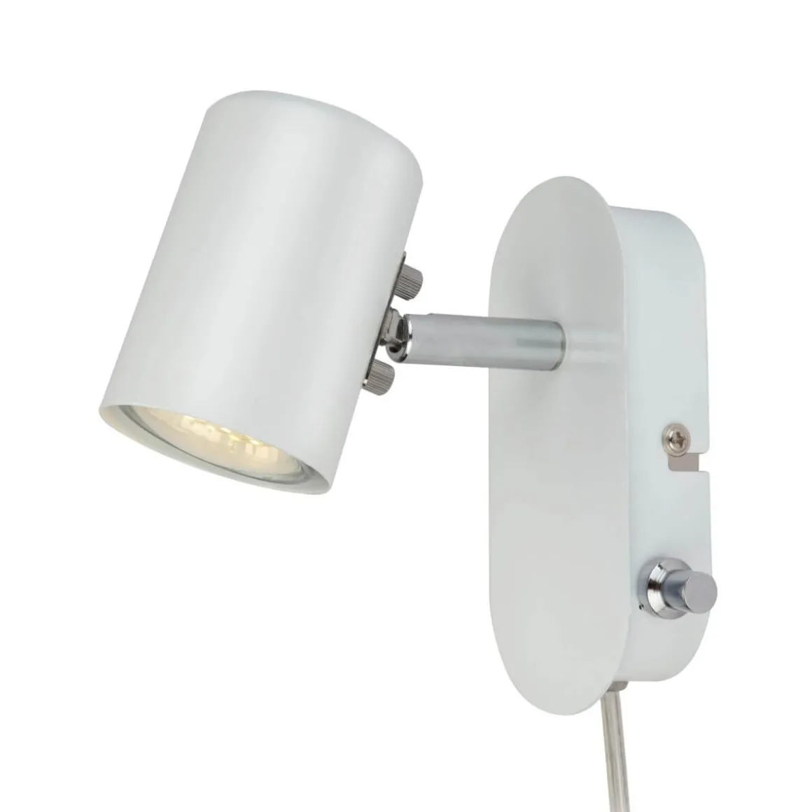 BALDER Vägglampa 14,5cm Vit/Krom