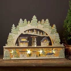 BAMBERG Ljusstake Batteri 12L 32,5cm Natur