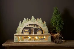 BAMBERG Ljusstake Batteri 12L 32,5cm Natur