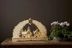 BAMBERG Ljusstake Batteri 10L 27,5cm Natur