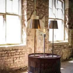 BASE Lampfot 55cm Beaten Silver