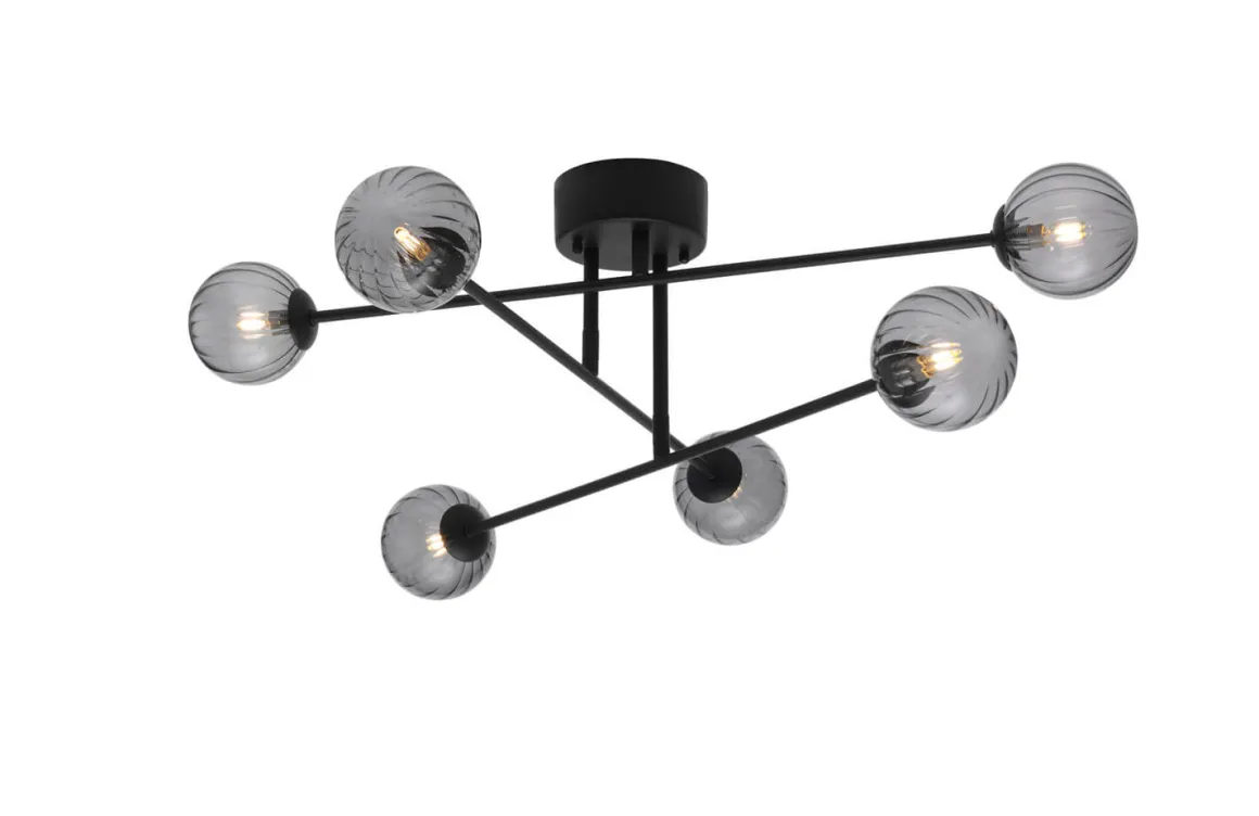 BATON-RIB Plafond 74cm Svart/Rökfärgad