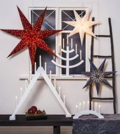 BEA Träljusstake 39cm Vit