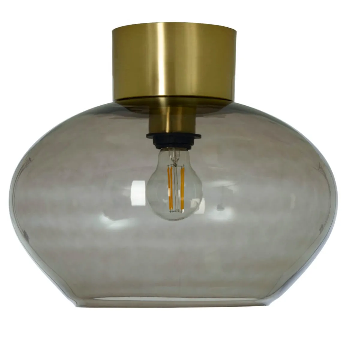 BELL Plafond Stor 35cm Matt Mässing/Rök