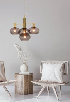 BELL Taklampa 4:a 47cm Matt Mässing/Rök