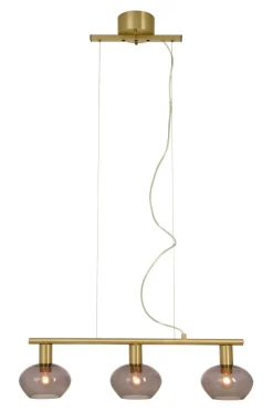 BELL Taklampa 3:a Rak 70cm Matt Mässing/Rök